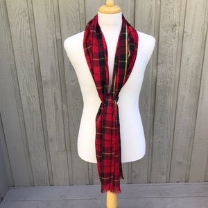 Lauren Ralph Lauren Lightweight Wool Plaid Scarf
